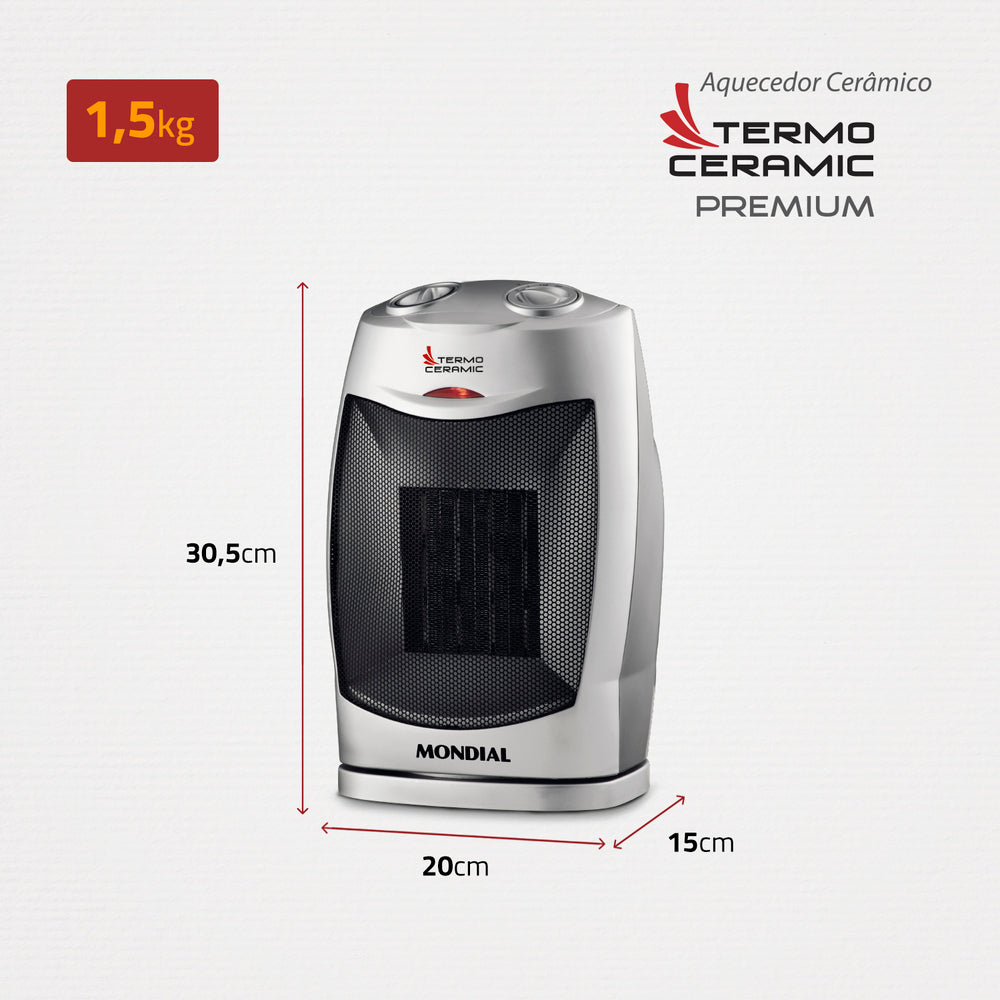 Aquecedor Portátil Mondial A-05 Cerâmica 2 Níveis Temperatura Aquecedor Portátil Mondial A-05 Cerâmica 2 Níveis Temperatura